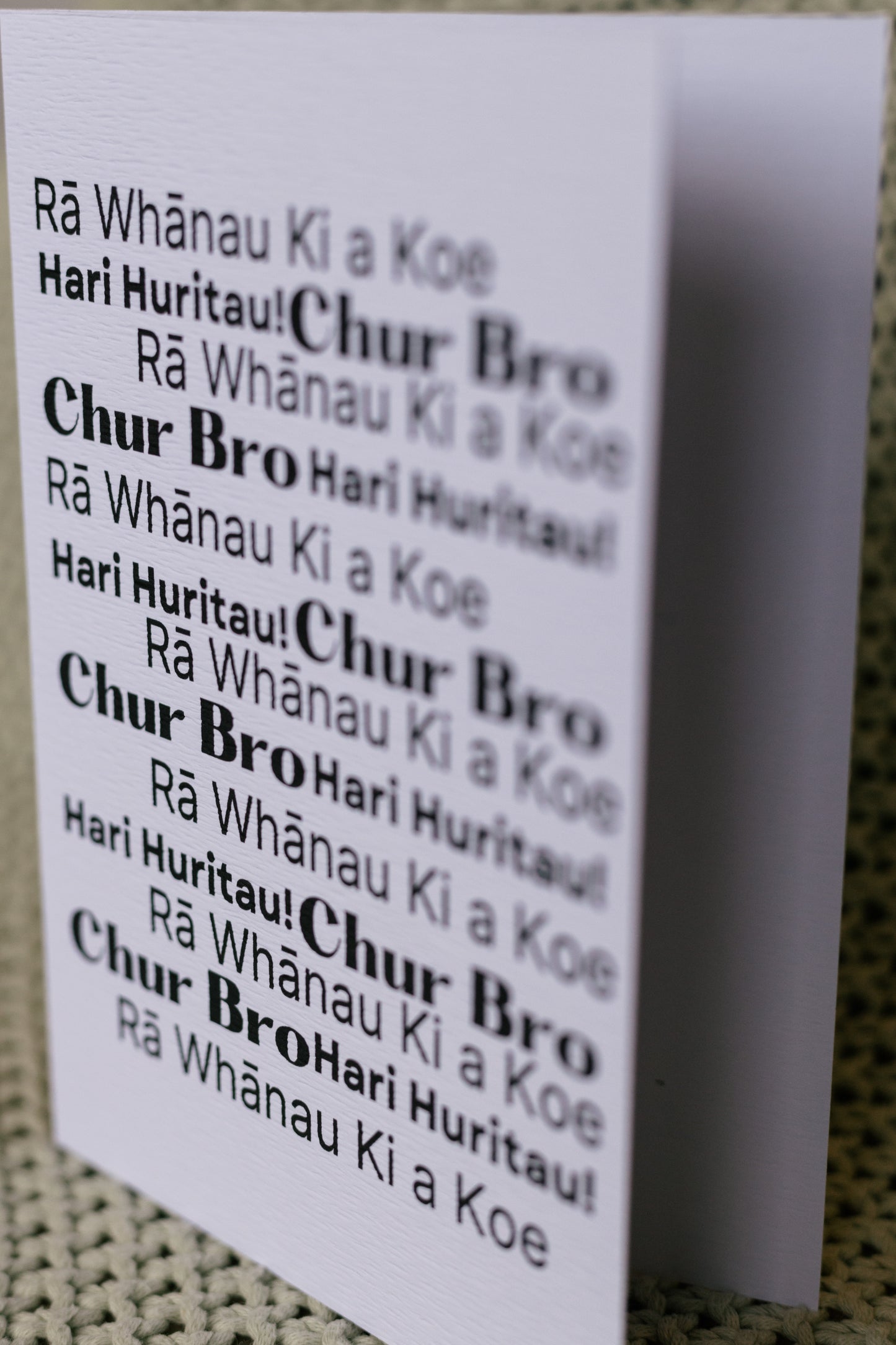Rā Whānau ki a Koe Chur Bro!