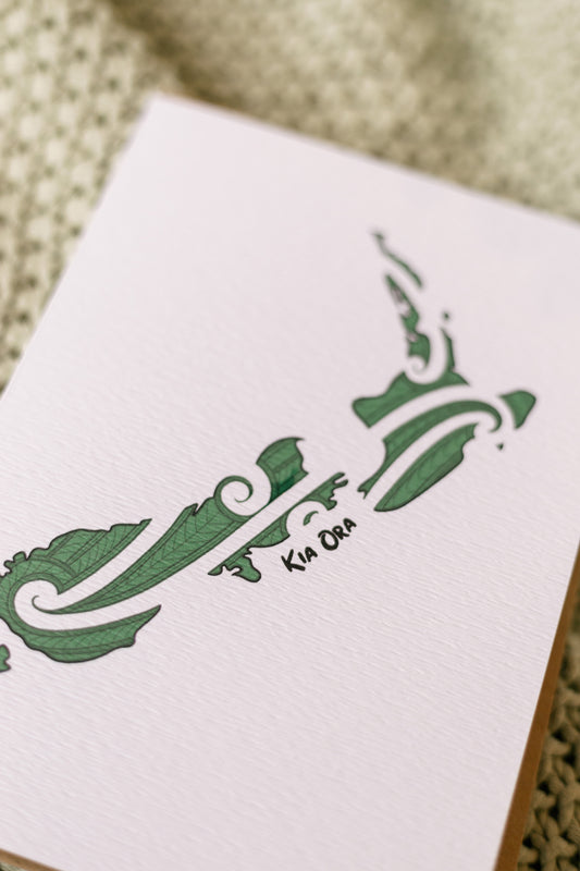 Aotearoa Map “Kia Ora” TKC x Tirakarere Apaapa
